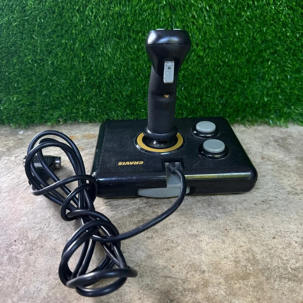 Vintage 90s Gravis Analog Pro Joystick IBM PC Retro Gaming Controller Black